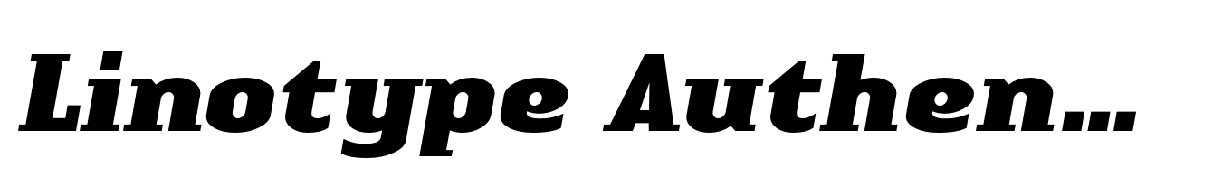 Linotype Authentic Small Serif Black Italic